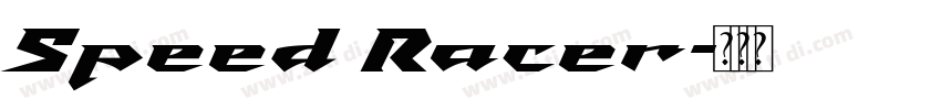 Speed Racer字体转换